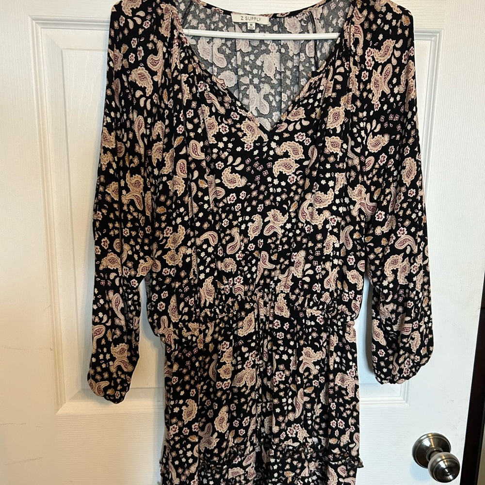 Floral Black and Pink Dress